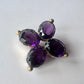 ヴィクトリアン アメジストカラーグラス ブローチ