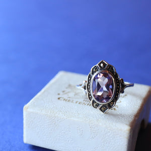 アメジスト＆マーカサイト シルバーリング(鑑別書付) 12.5号 – Amelie