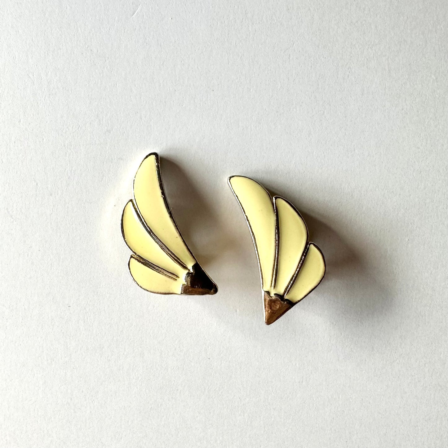 イエロー フェザー イヤリング