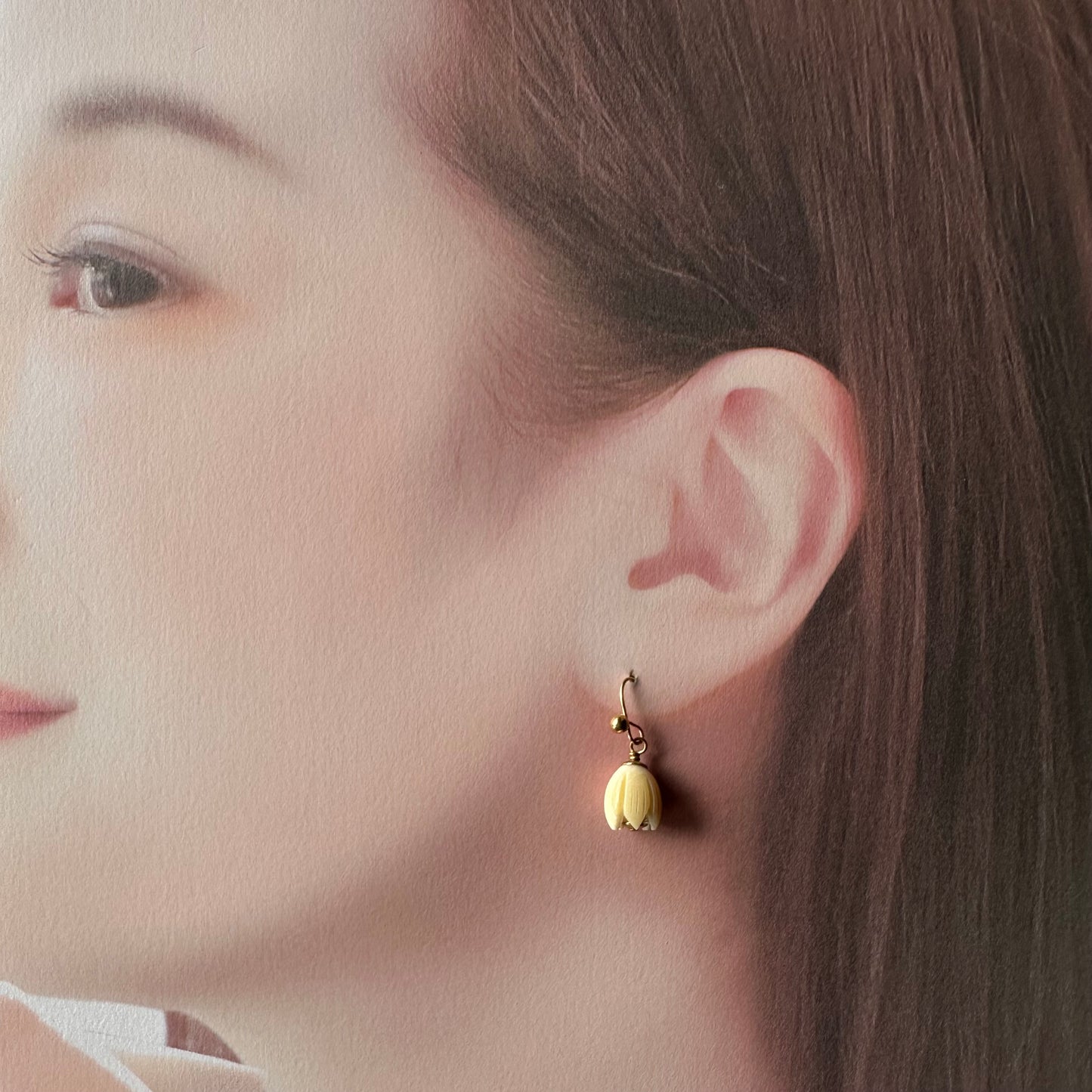 すずらん アンティークパーツ ピアス