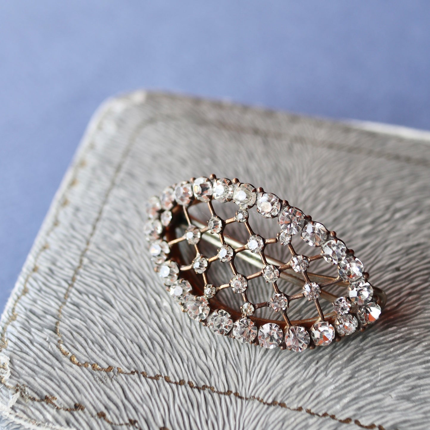 クリアグラス ヴィンテージヘアクリップ