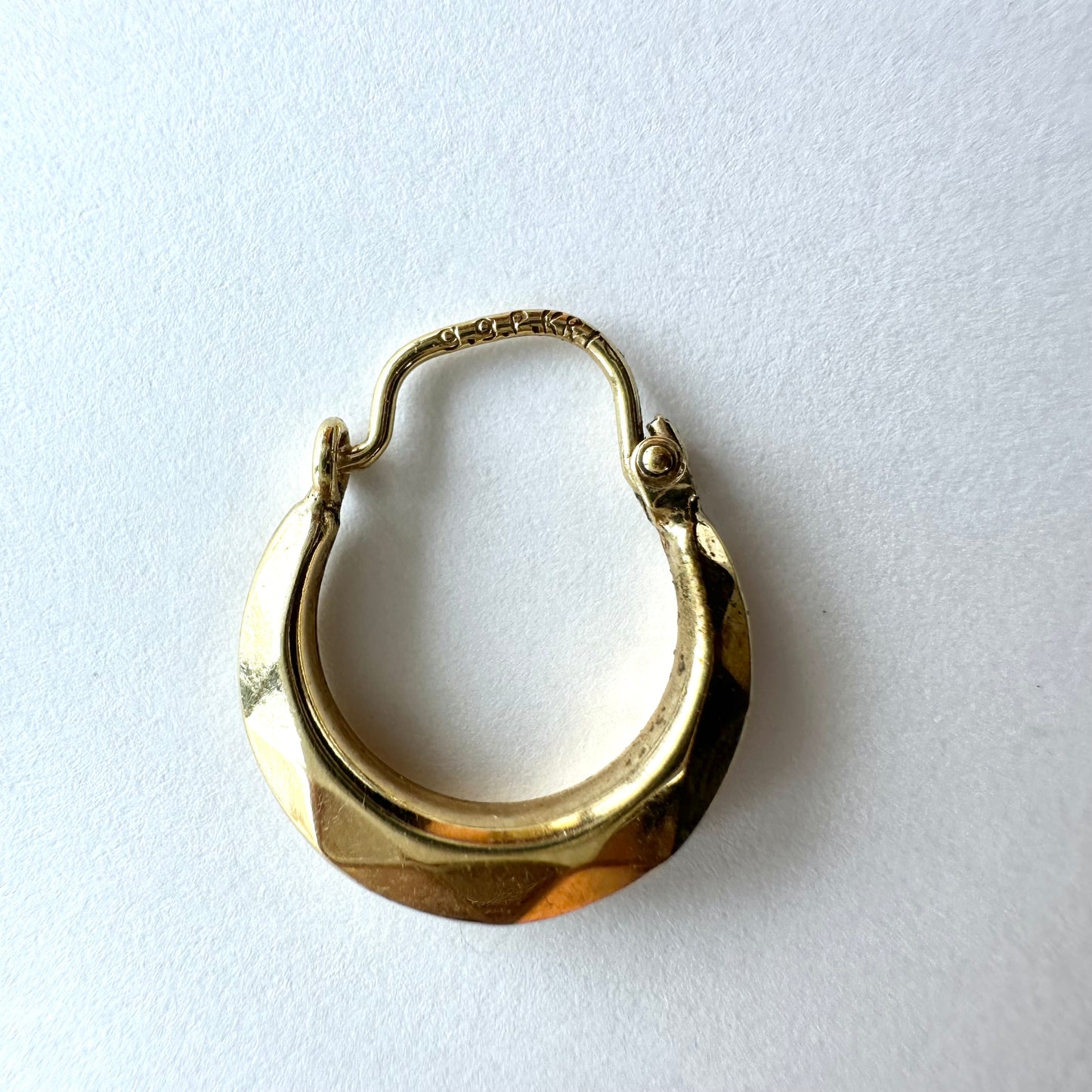 ヴィンテージ ロールドゴールド ファセットピアス