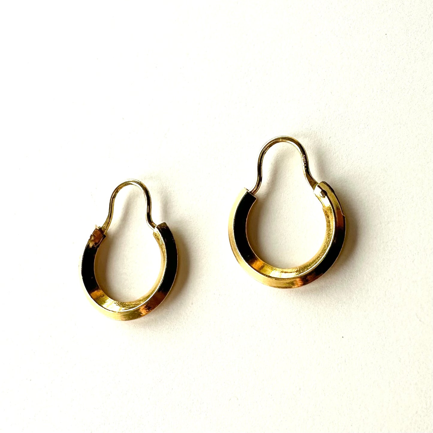 ロールドゴールド フープピアス