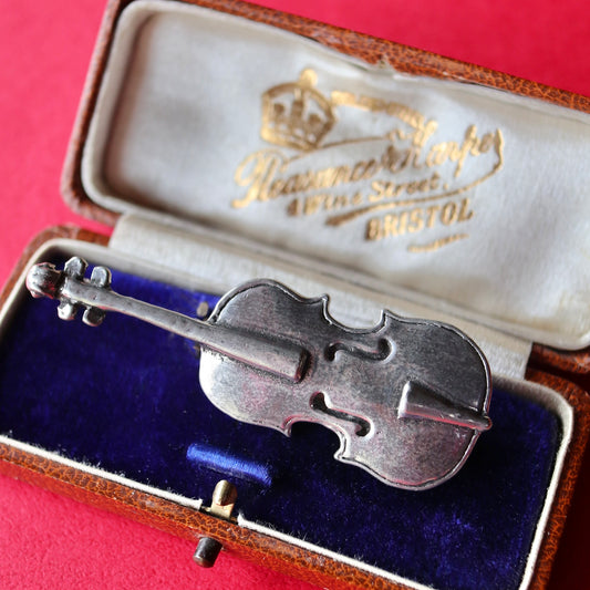 Albany Pewter バイオリン ブローチ