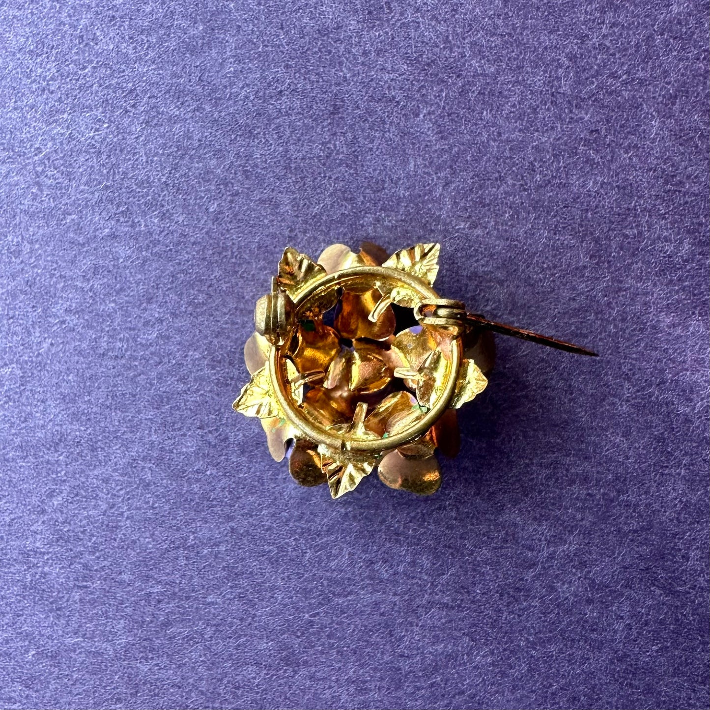 ヴィンテージ スミレ ブローチ