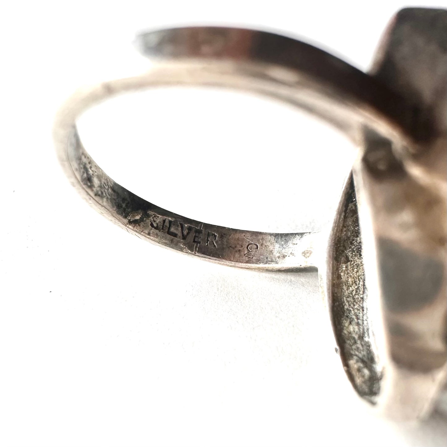 シルバー＆マーカサイト ヴィンテージリング 10号