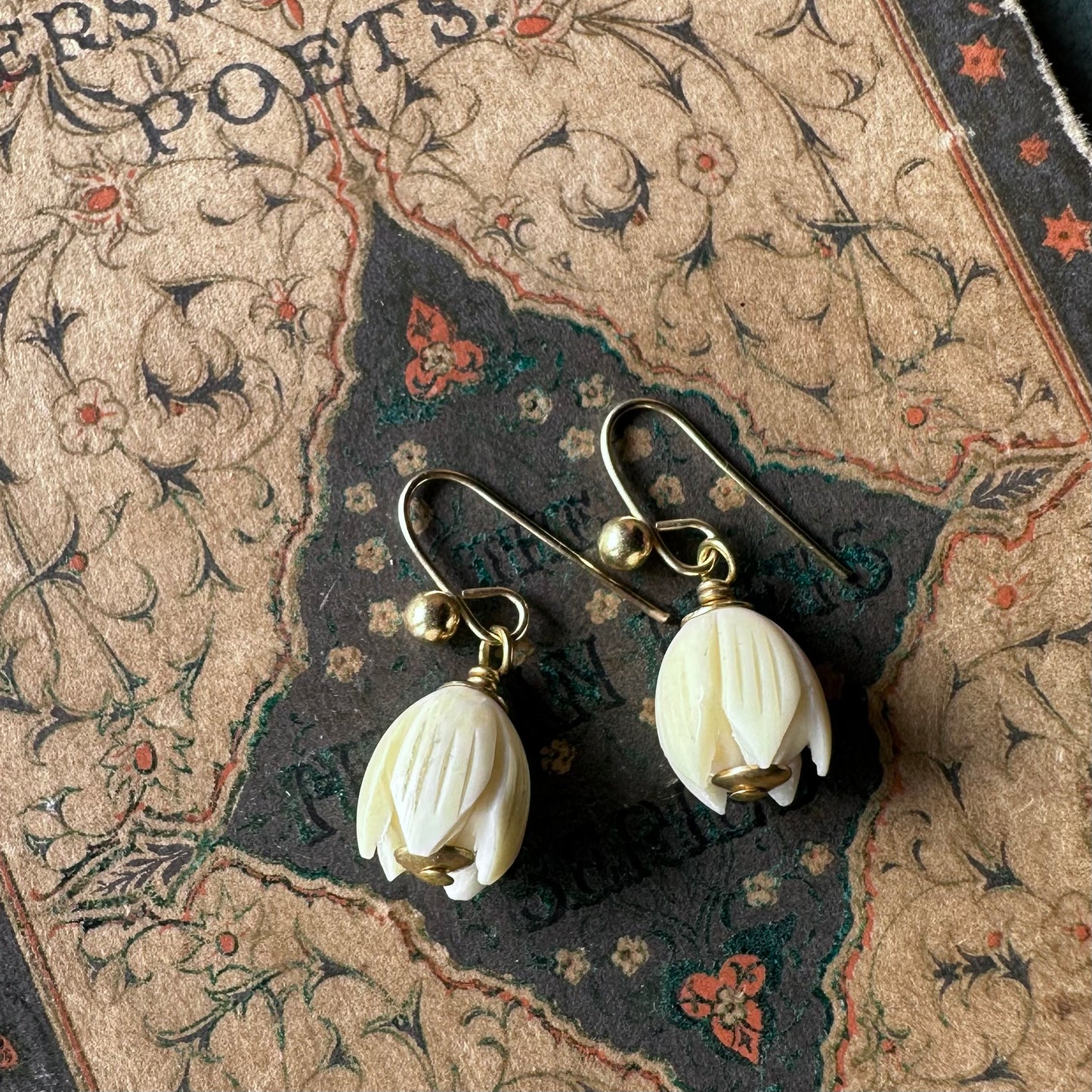 すずらん アンティークパーツ ピアス