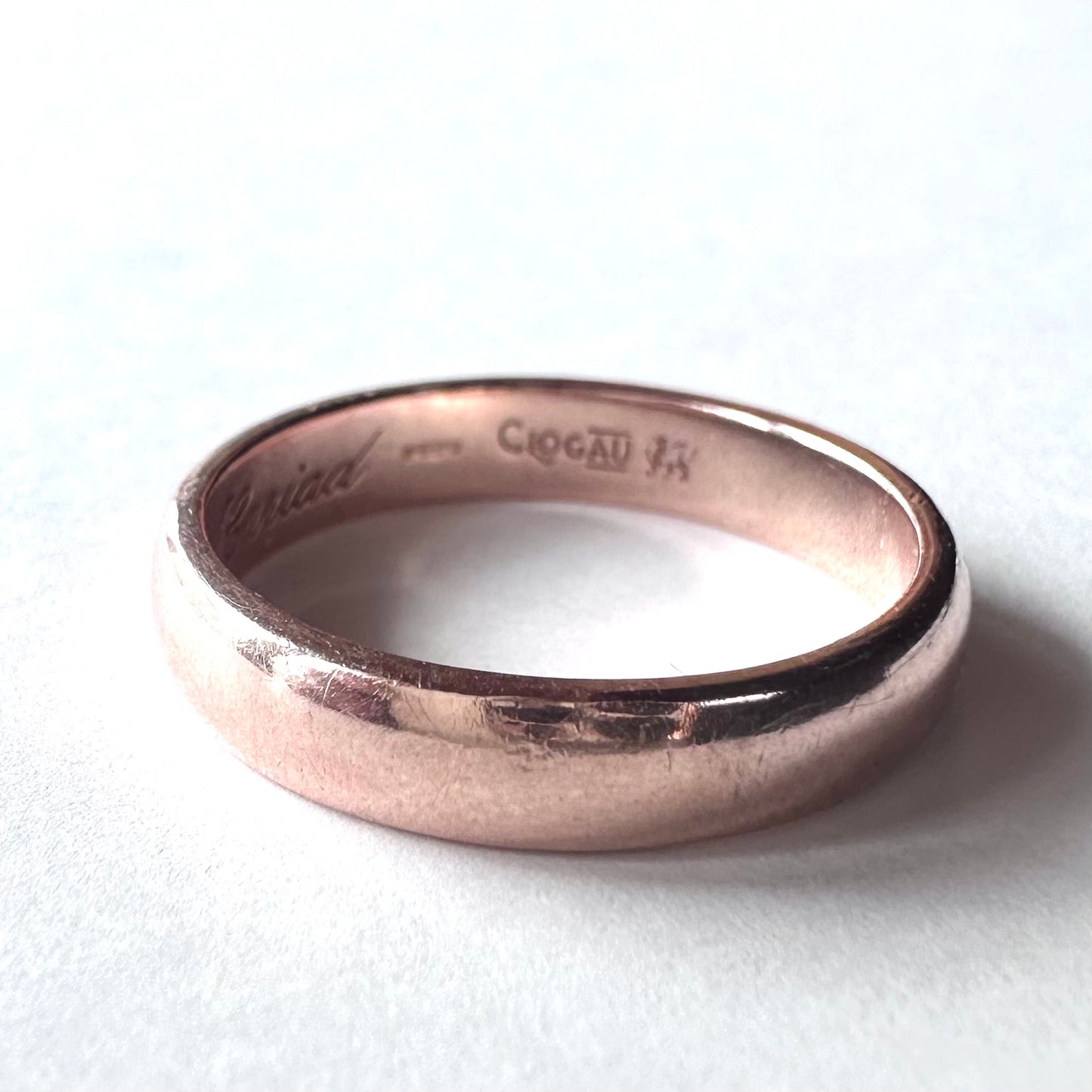 ウェルシュゴールド 9ctゴールド Clogau ウェディングバンドリング 16号