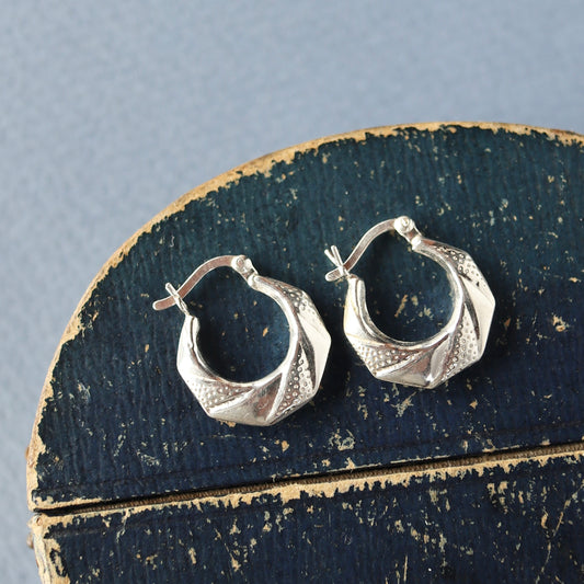 スターリングシルバー フープピアス