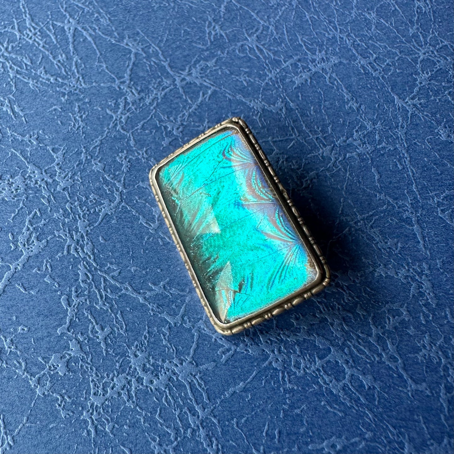 バタフライウィング レクタングルブローチ ④