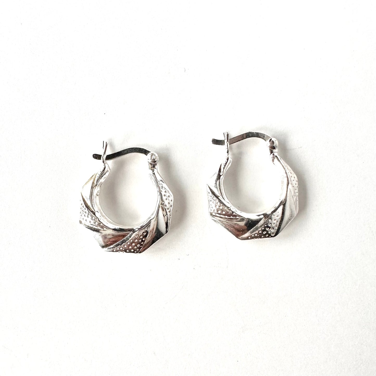 スターリングシルバー フープピアス