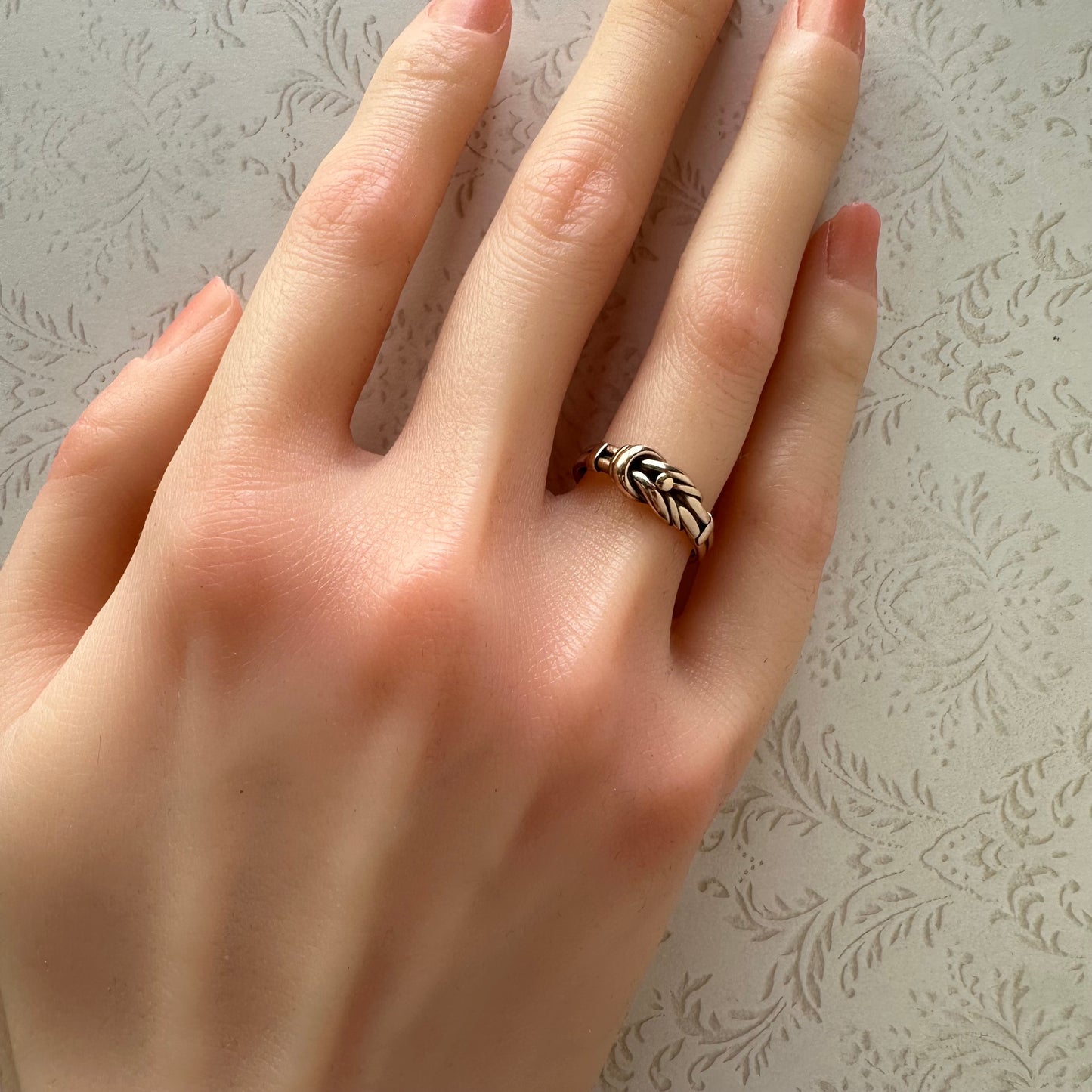 アンティーク ラヴァーズノットリング チェスター 1900年