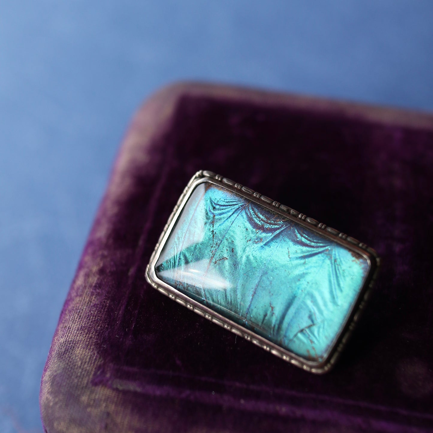 バタフライウィング レクタングルブローチ ④