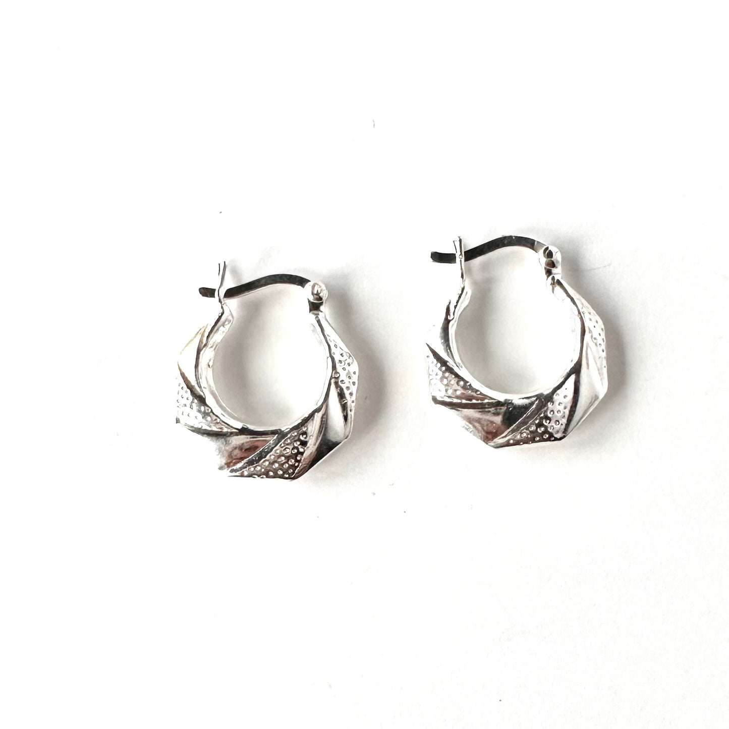 スターリングシルバー フープピアス