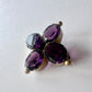 ヴィクトリアン アメジストカラーグラス ブローチ