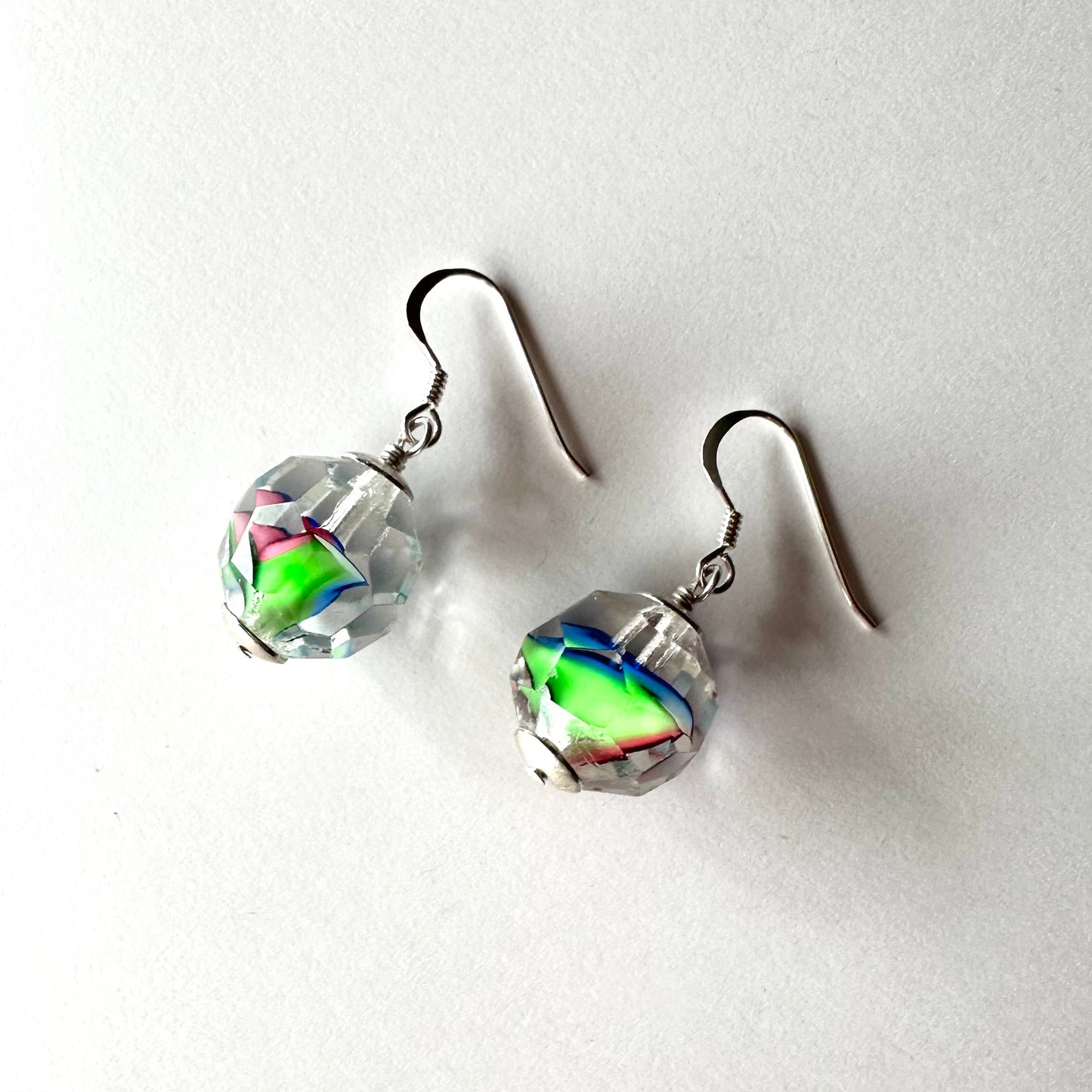 トライカラーグラス イヤリング