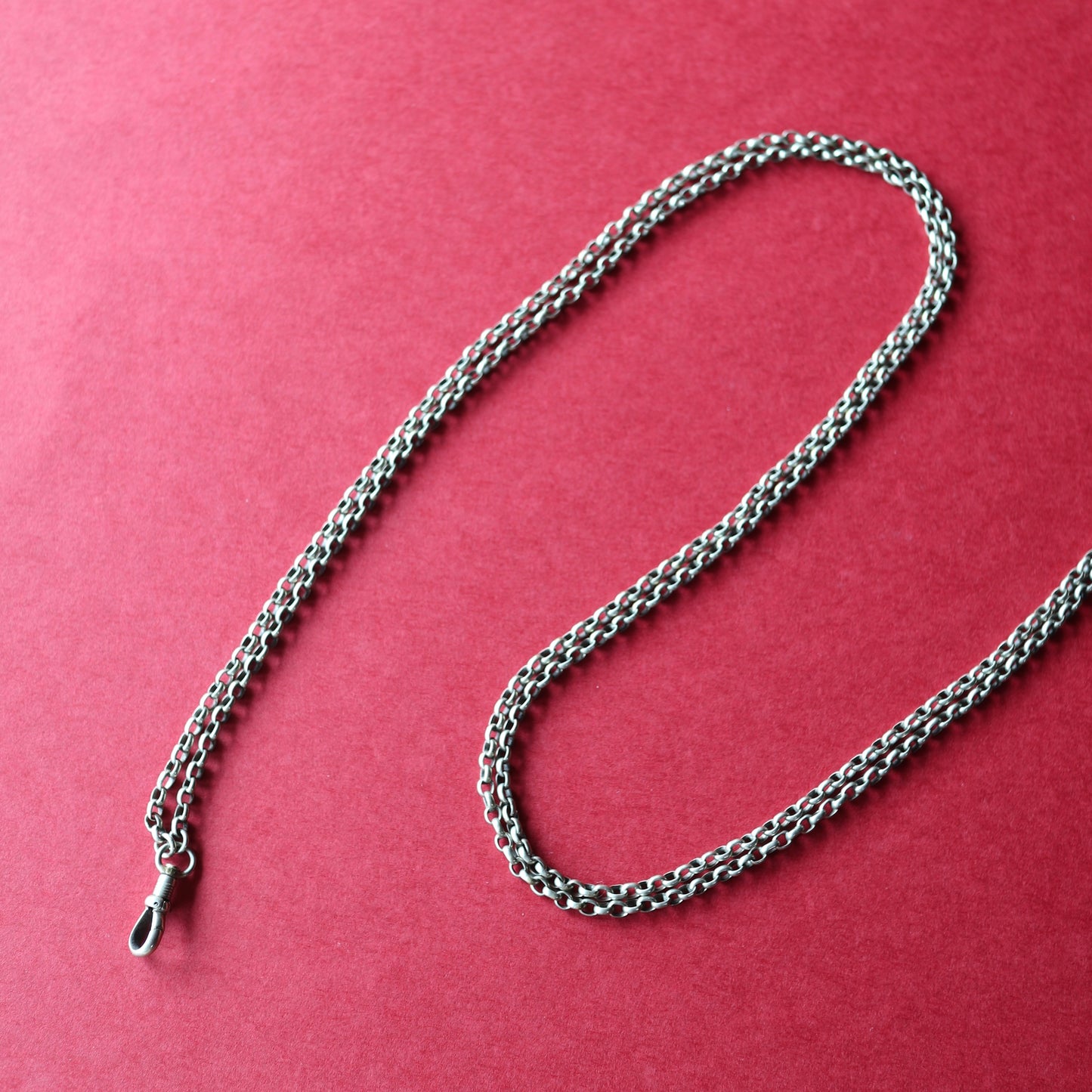 ヴィクトリアン ロングガードチェーン ドッグクリップ付