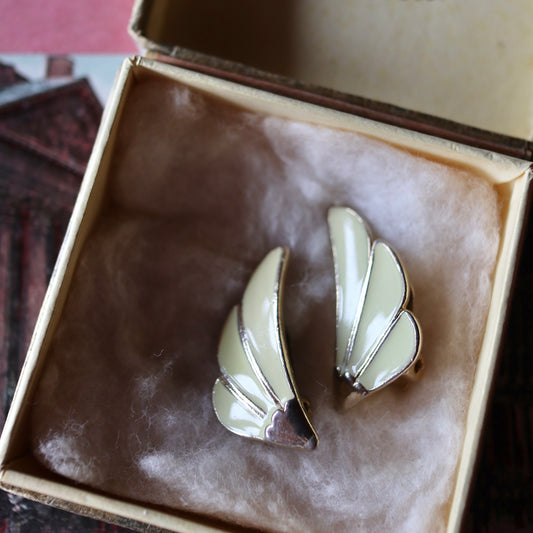 イエロー フェザー イヤリング