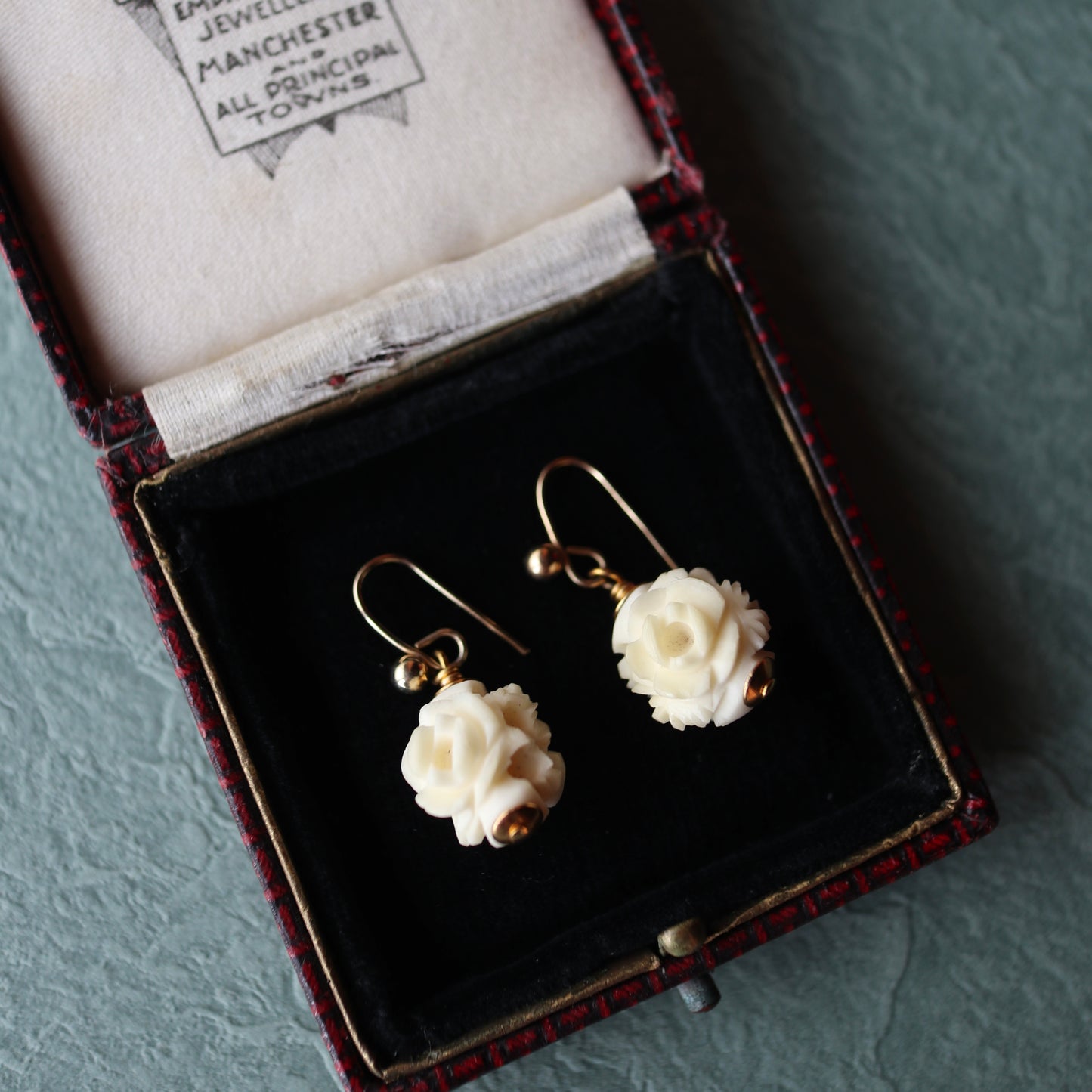 ローズ アンティークパーツ ピアス