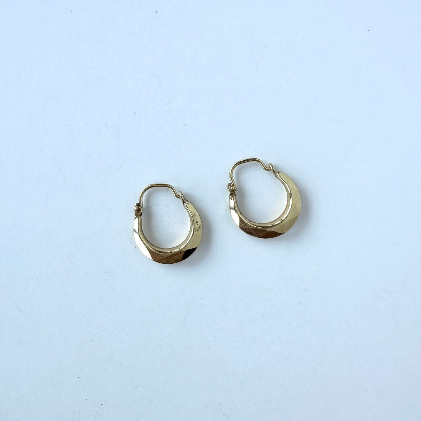 ヴィンテージ ロールドゴールド ファセットピアス