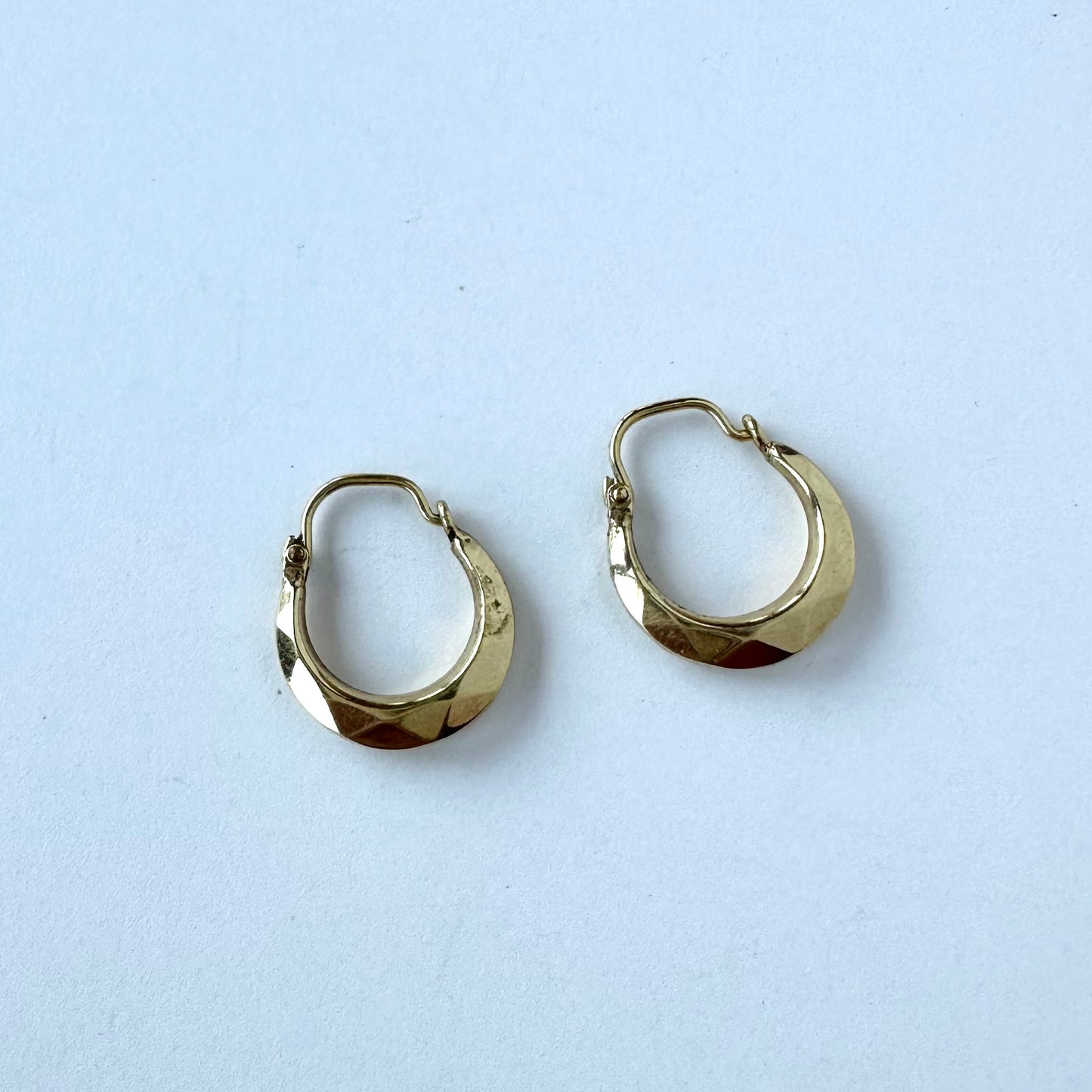 ヴィンテージ ロールドゴールド ファセットピアス