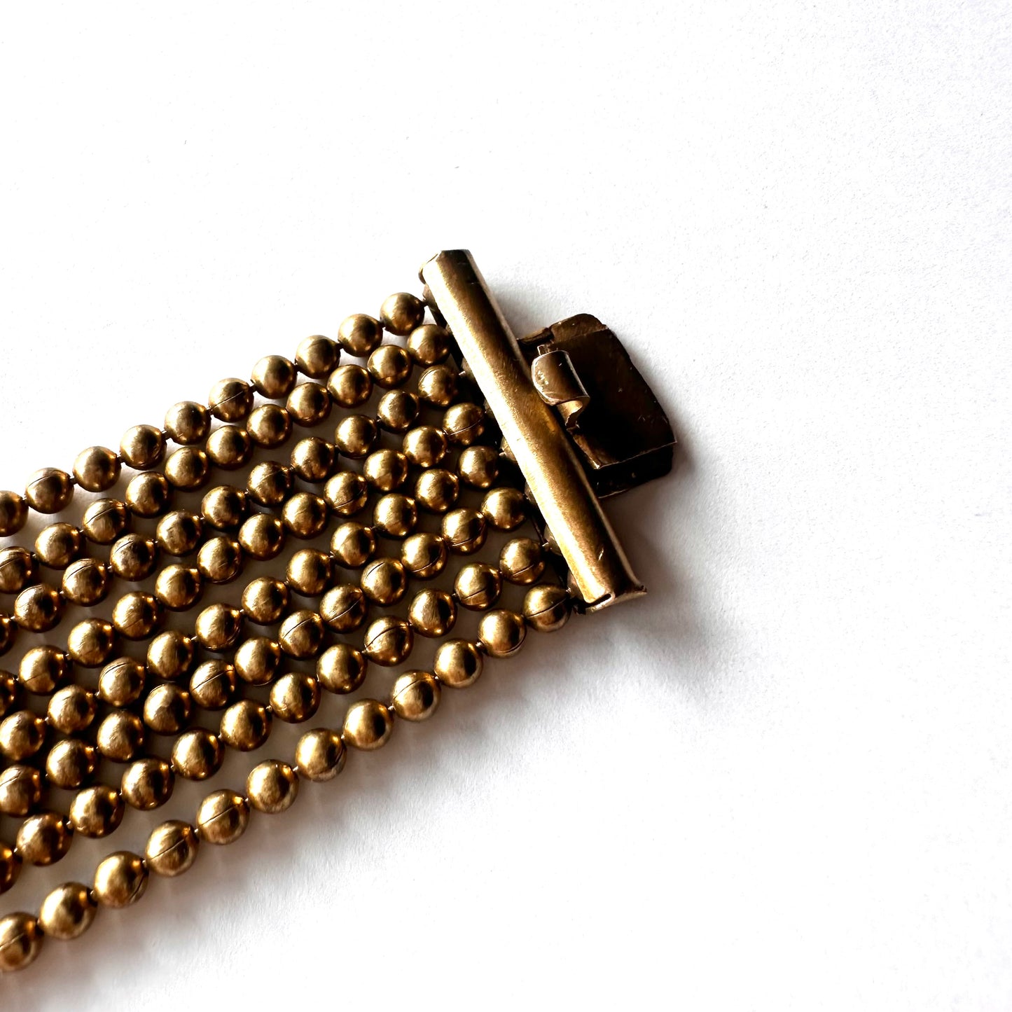 アールデコ ゴールドトーンメタル ブレスレット