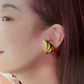 イエロー フェザー イヤリング