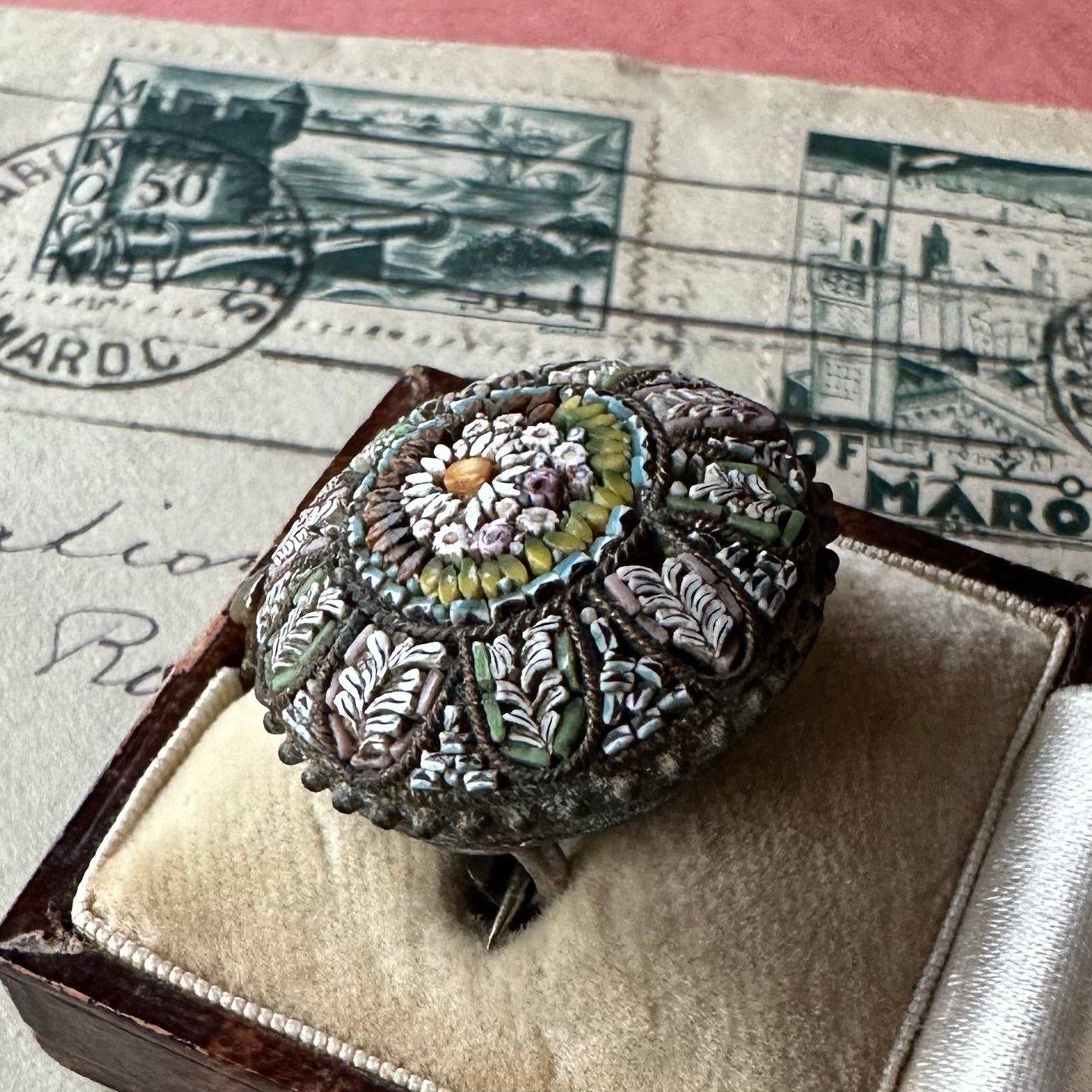 マイクロモザイク ラウンドブローチ②