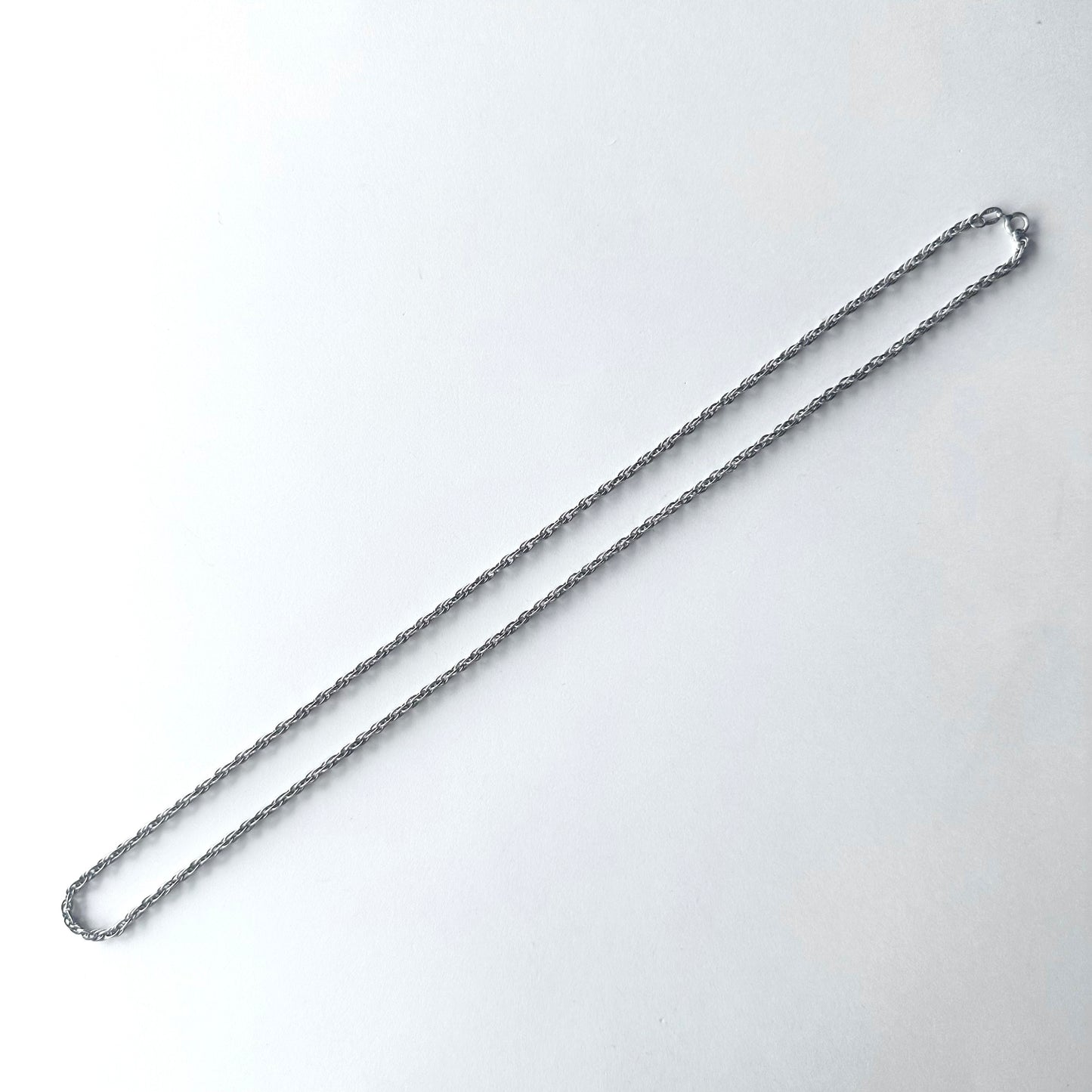 スターリングシルバー チェーン＆バー ネックレス