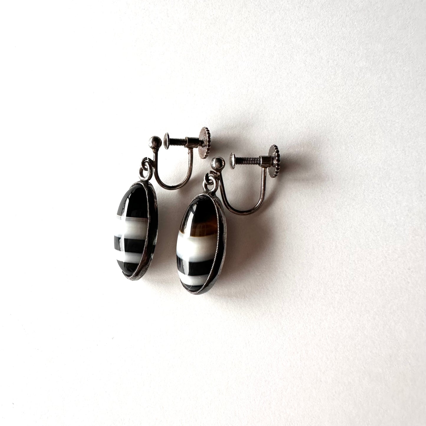 イヤリング バンデッドアゲート イヤリング