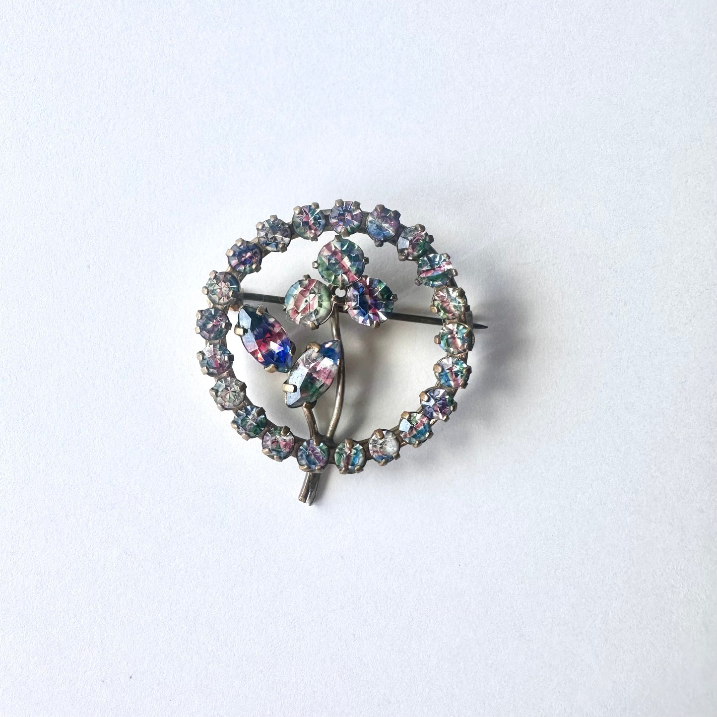 アイリスグラス サークルブローチ