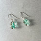 クリア＆グリーン ウラングラス ピアス