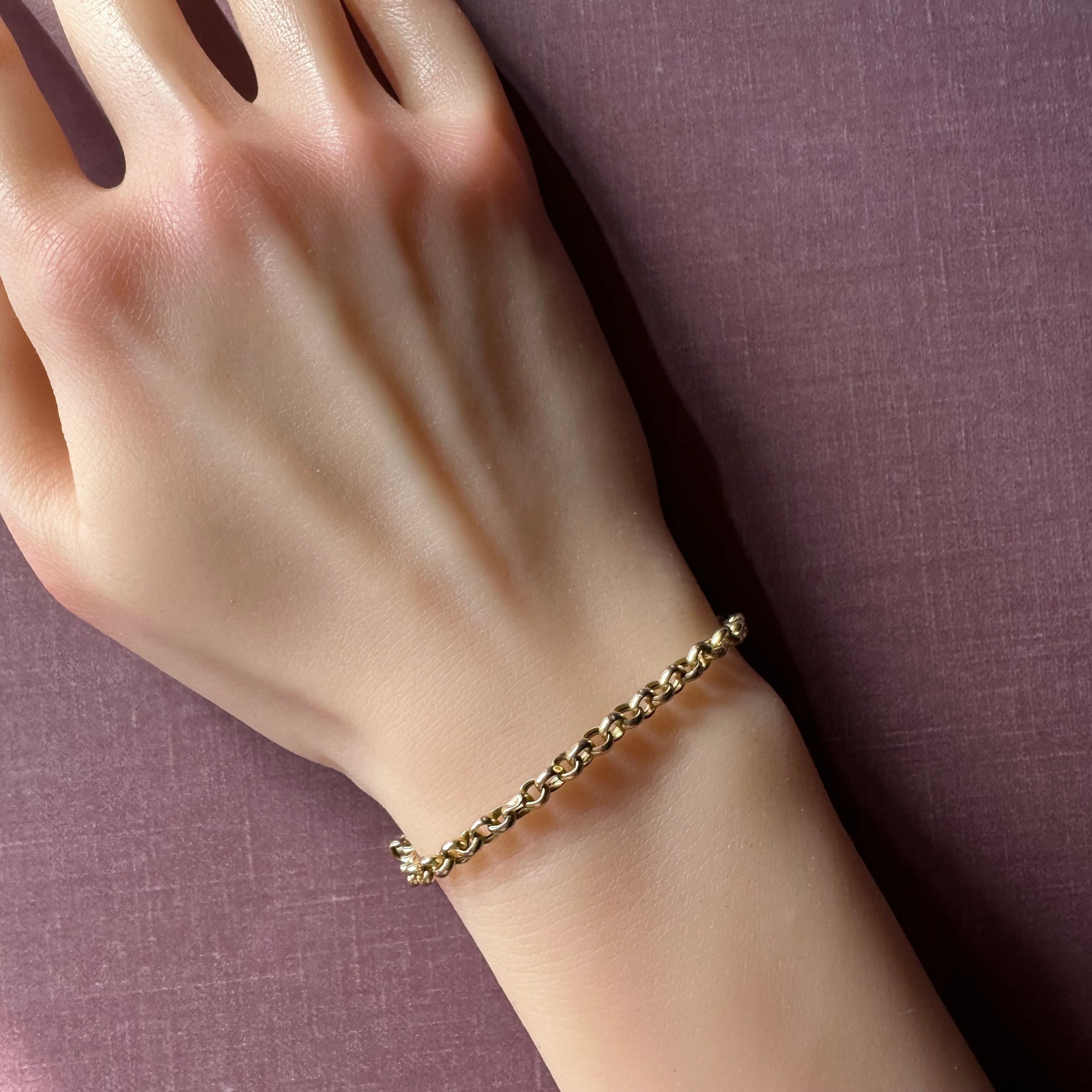 ヴィンテージ 9ctゴールド ベルチャーリンク ブレスレット 1990年