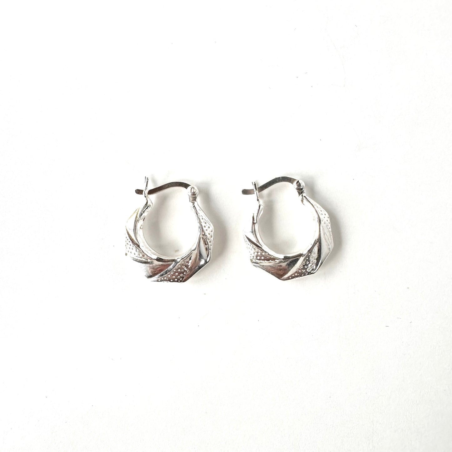 スターリングシルバー フープピアス