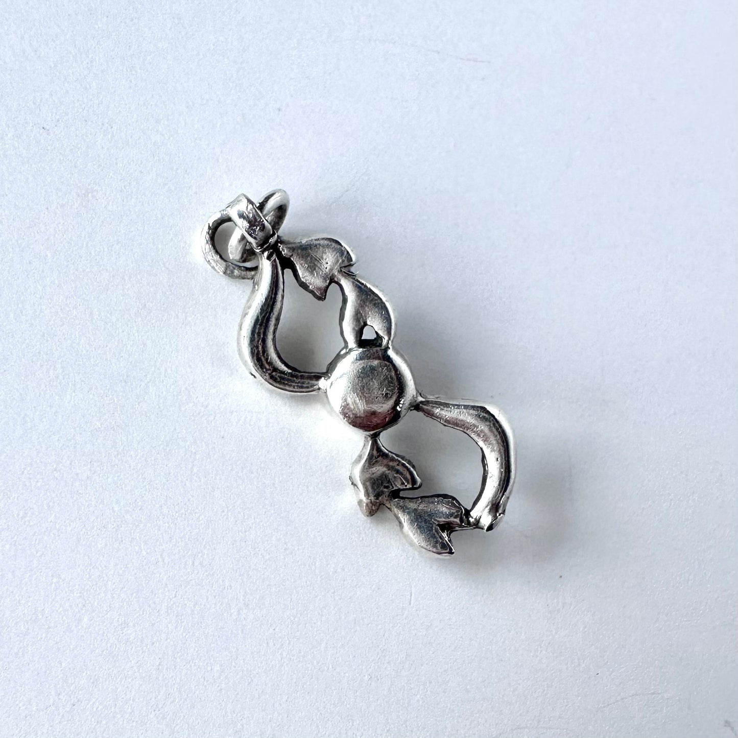 アンティーク クリアグラス ペンダントトップ