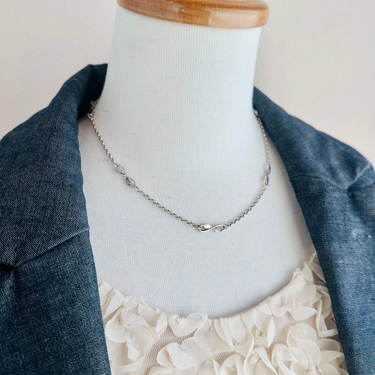 スターリングシルバー デザインネックレスチェーン