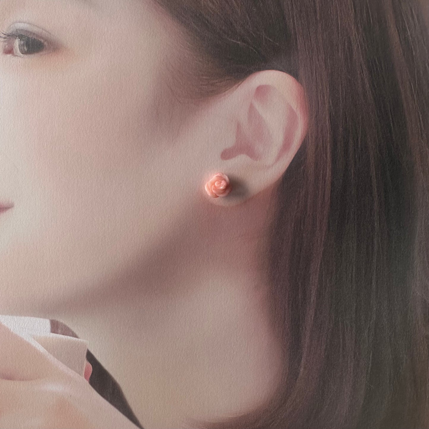 コーラル ローズ ピアス