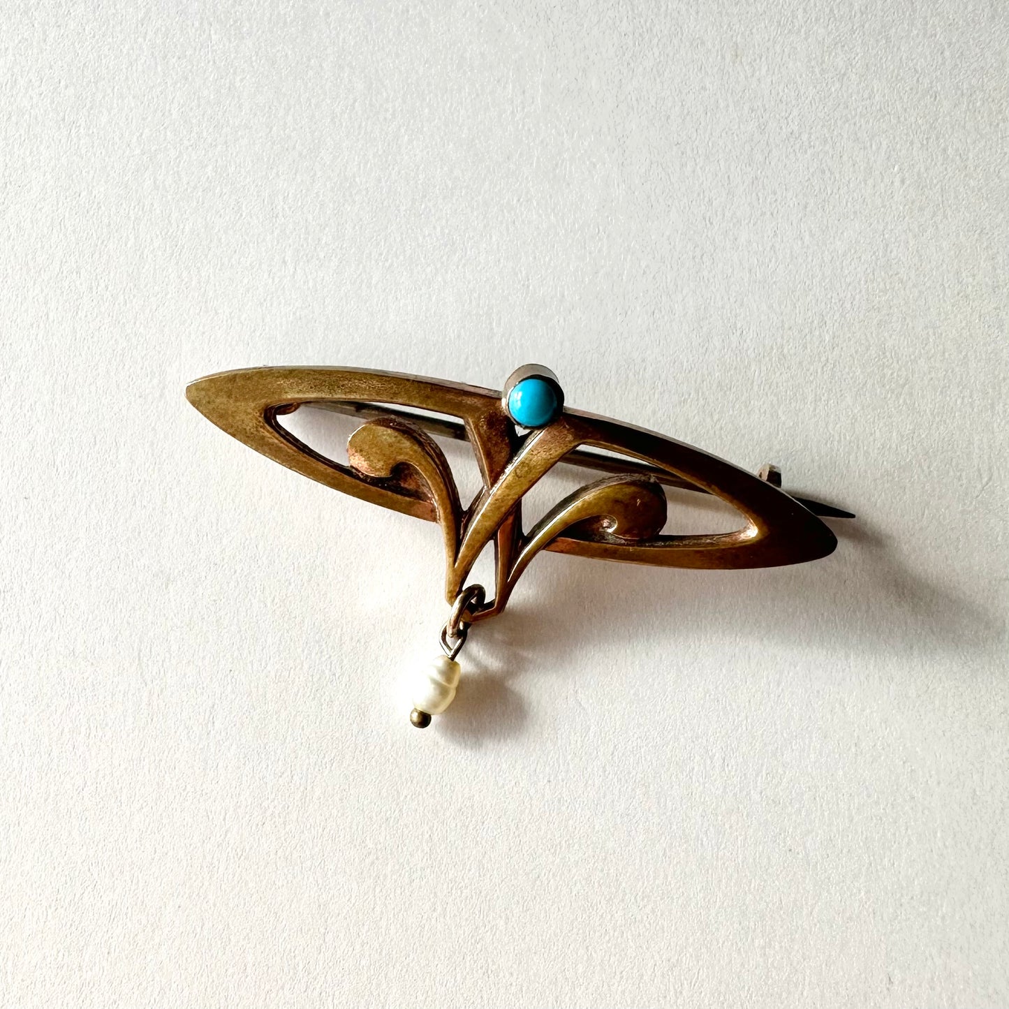 アールヌーヴォー ドロップ ブローチ