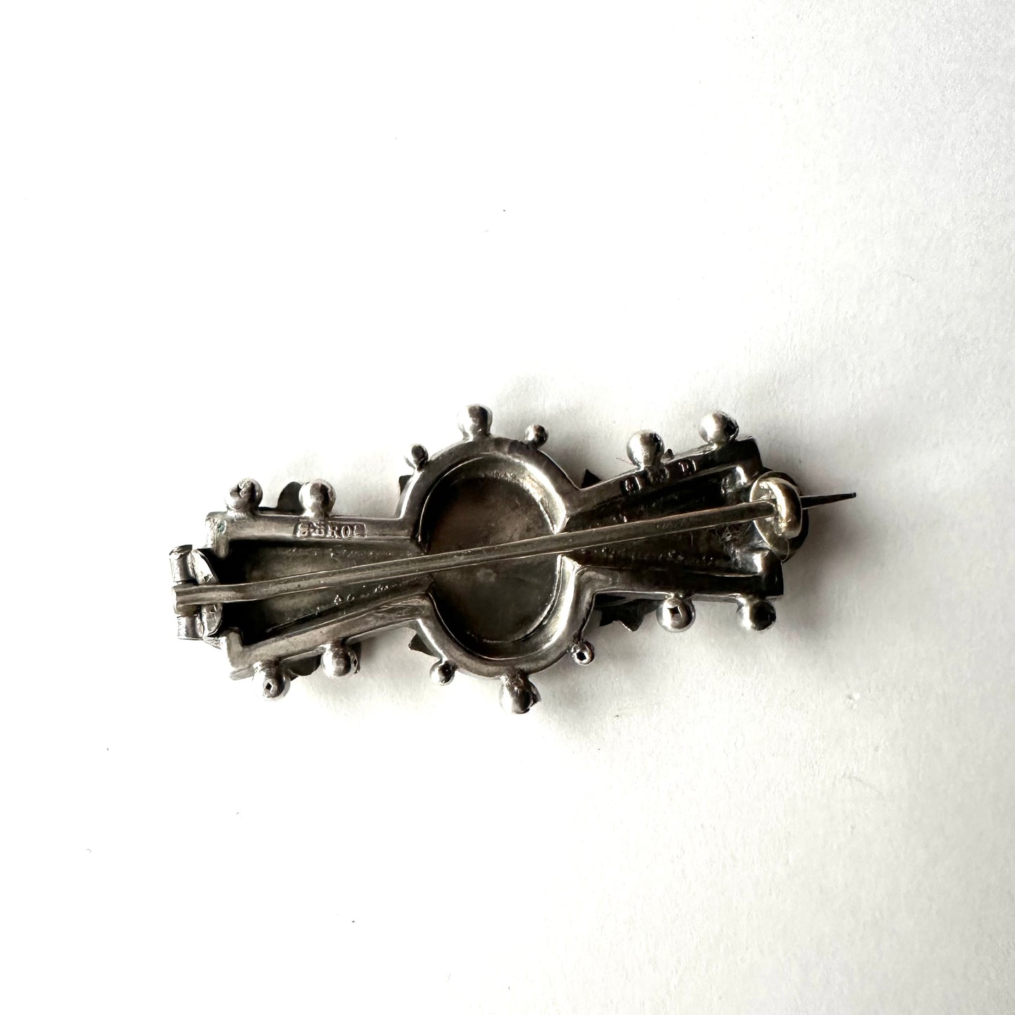 スターリングシルバー アイビー バーブローチ 1901年 バーミンガム