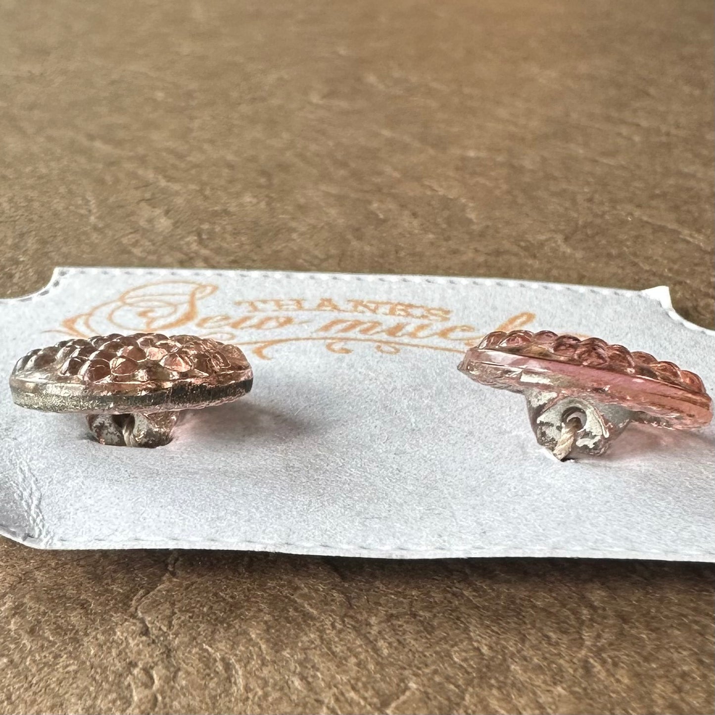 ヴィンテージ グラスビーズ ボタン(2個セット)