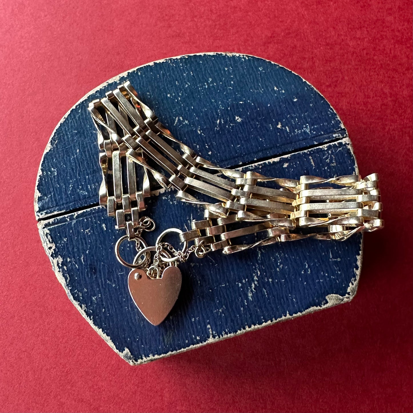 パドロック ゲートチェーン ゴールドプレーテッド ブレスレット