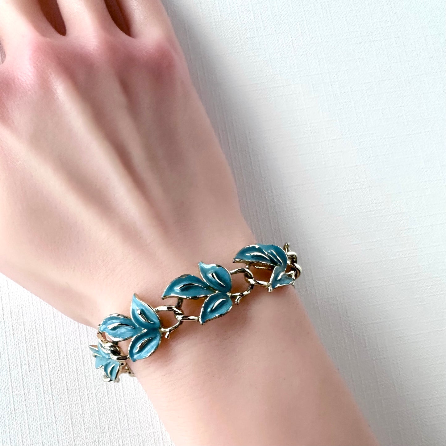 Jewelcraft ブルーリーフ ヴィンテージ ブレスレット