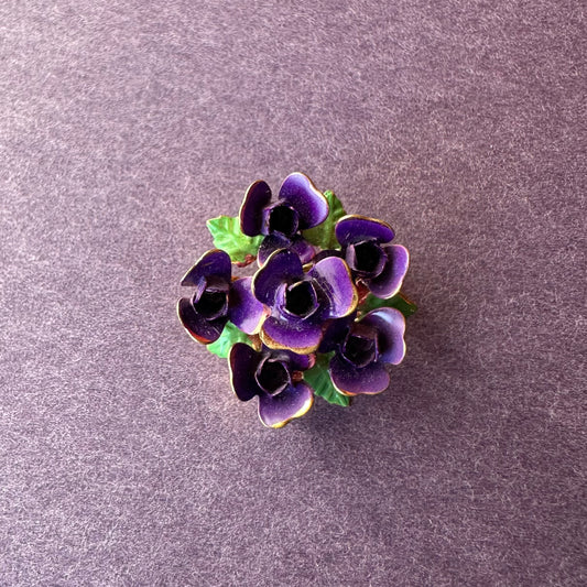 ヴィンテージ スミレ ブローチ