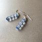 ブルー＆クリア バイカラーグラス ピアス