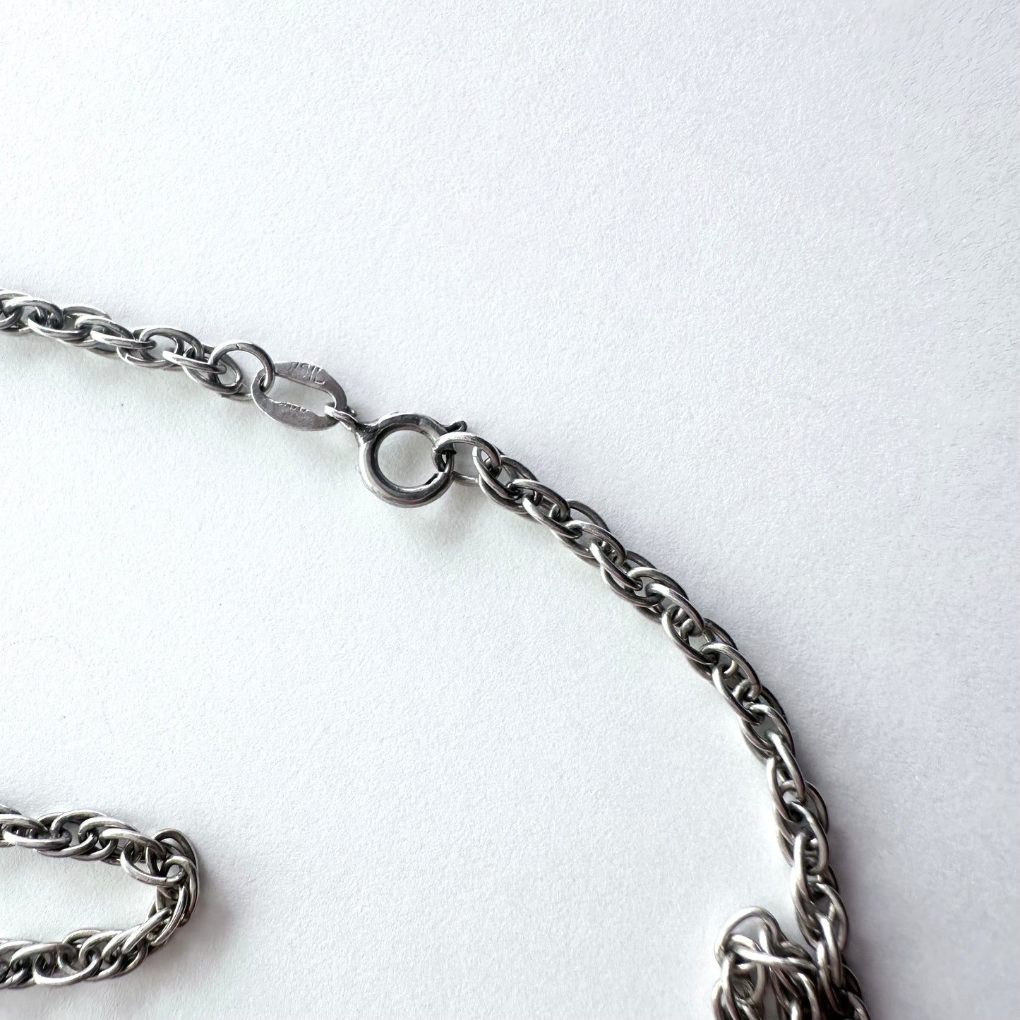 スターリングシルバー ヴィンテージ リンクチェーン ネックレス