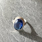 ロイヤルブルーカラーグラス ヴィンテージシルバーリング 8.5号