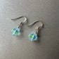 ウラングラス ブルー＆グリーン バイカラーピアス