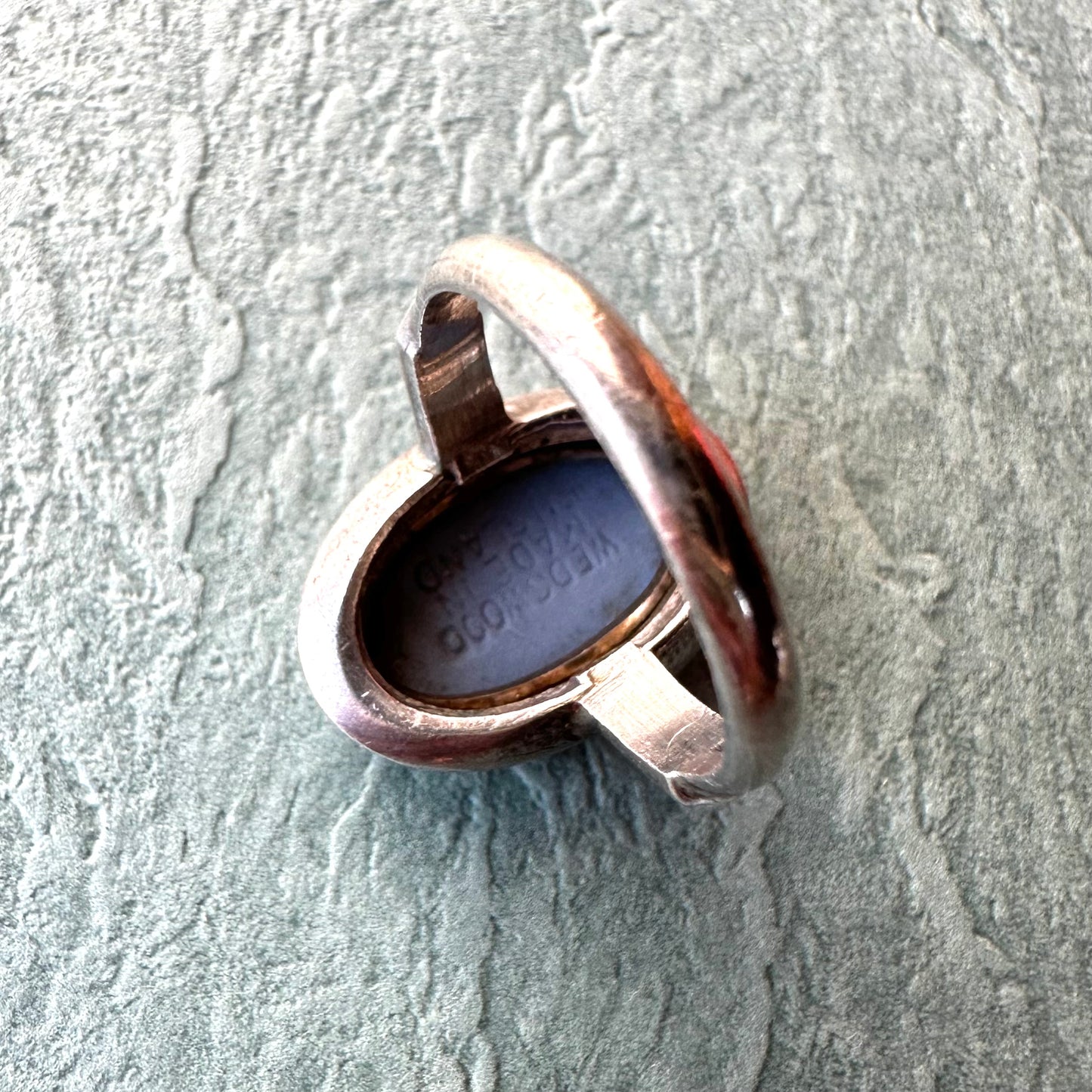 スターリングシルバー ウェッジウッド リング ブルー ロンドン 1978年 10号