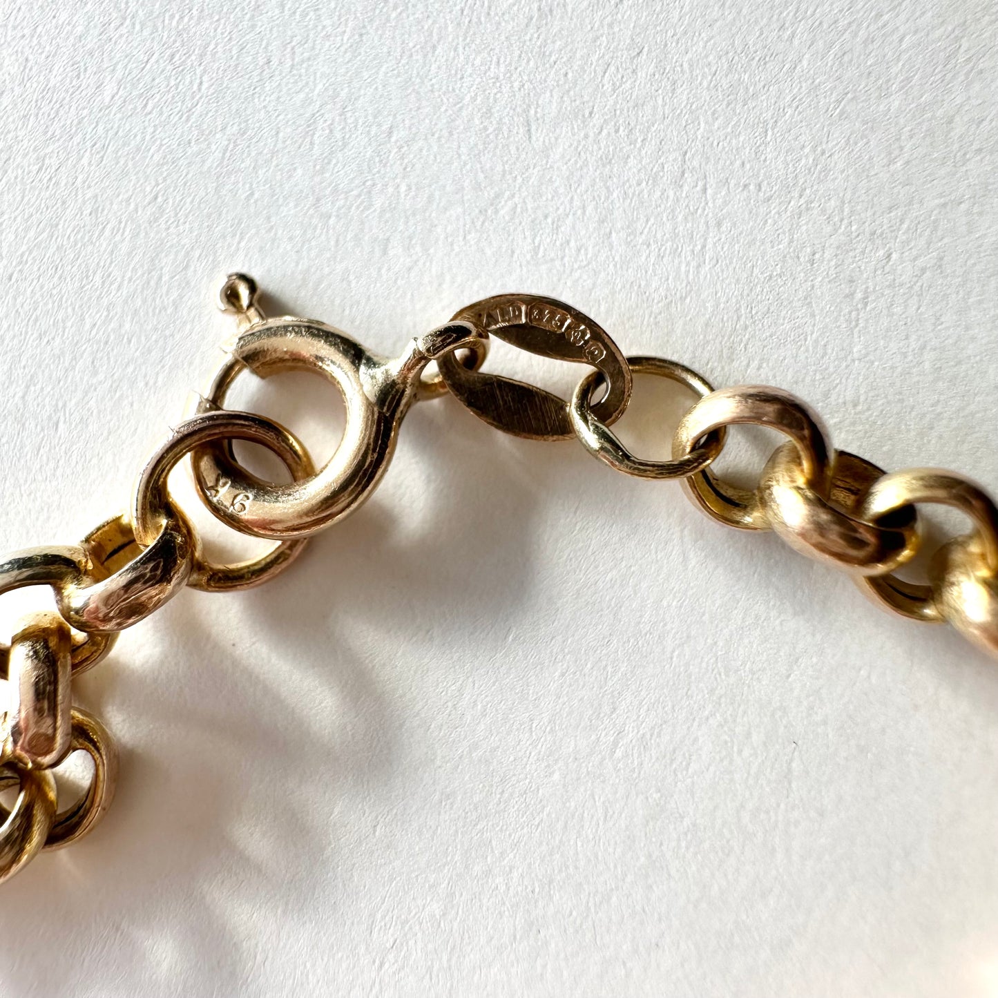 ヴィンテージ 9ctゴールド ベルチャーリンク ブレスレット 1990年