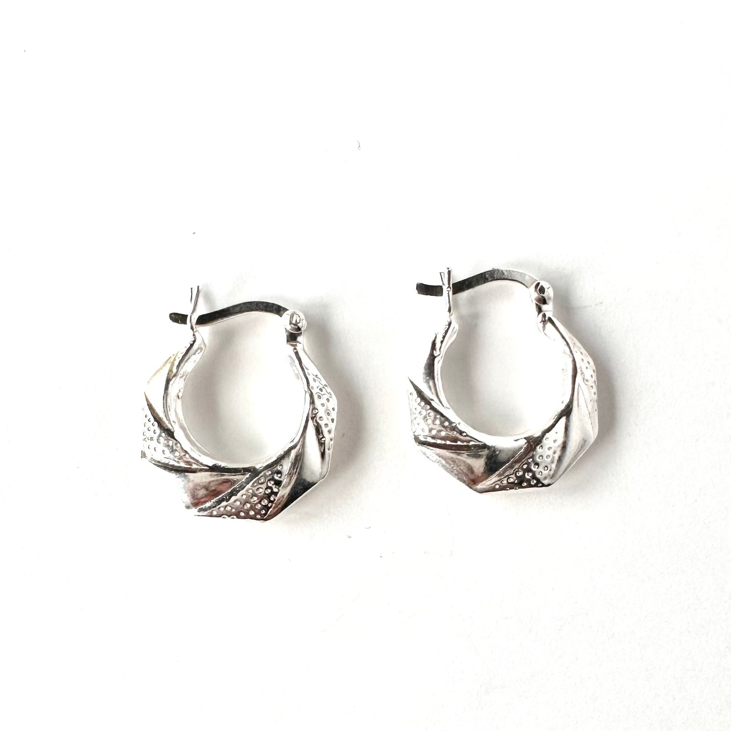 スターリングシルバー フープピアス